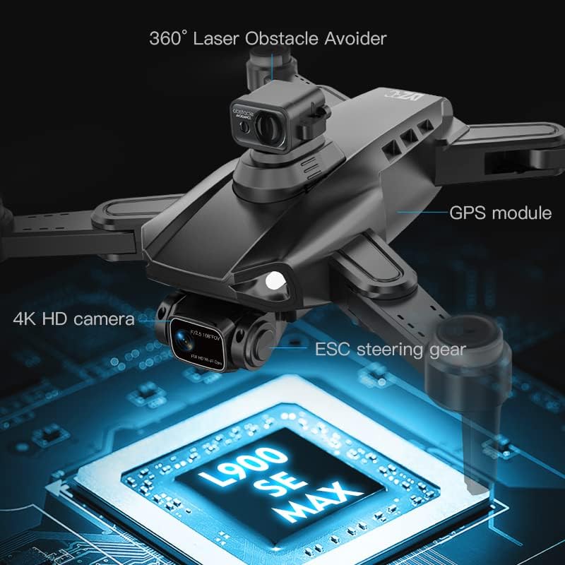 Безпилотни летателни апарати L900 Pro Se Max с 4K камера HD с лазерен обходом препятствия, просто квадрокоптер с GPS