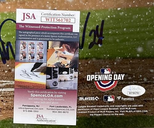 Мигел Кабрера Подписа снимка на Детройт Тайгърс в деня на откриването на Сняг 16х20 JSA ITP - Снимки на MLB с автограф