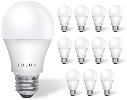 Led лампи Jolux A19 мощност 100 Вата в изражение, лампи със средна винтовым основание E26, Дневна светлина 14 W 5000 До мощност от затворен лампа 1500 Лумена, Без регулиране на ярк?