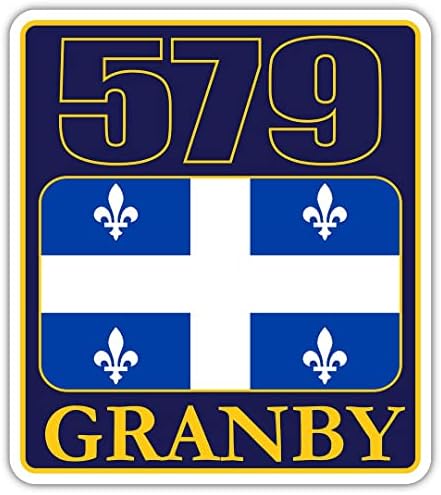 579 Код, град, код на града Грэнби, Кодекс на Квебек | Всепогодная Външна стикер Е подходящ за кутии с инструменти,