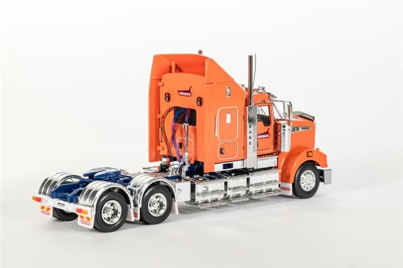 Влекач за трактор Kenworth T909 Prime Mover с Аеродинамичен Обвесом -Orange Готов модел камион 1/50, НАПРАВЕН ПОД