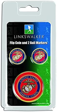 LinksWalker оспорват решение на Монета с 2 Маркери за топки за голф Подаръчен комплект за Голф