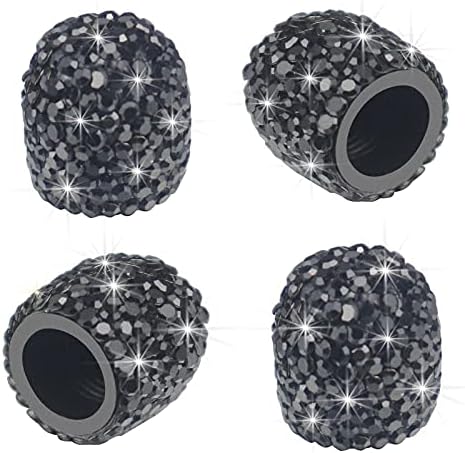 Покрива състав клапан Sikawai Блясък, Черните Искрящи Кристални Кристали Ръчно изработени Универсални Капаци