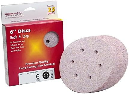 Шлифовъчни дискове Sungold Abrasives 028118 6 6 дупки 220 Песъчинки Premium Plus C За производство на хартия