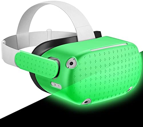 Защитен калъф за слушалки виртуална реалност FINPAC с страничния капак за Quest 2, силикон удароустойчив и устойчив на надраскване калъф за предната част на слушалки вир