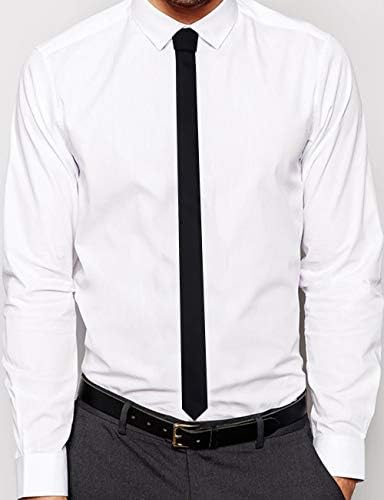 GUSLESON Fashion 1.38(3,5 см) Монофонични Официален Вратовръзка За Мъжете + Подарък Кутия