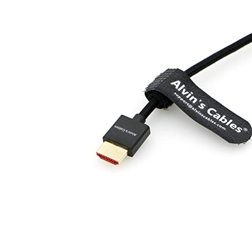Alvin's Cables 8K 2.1 Напълно сплетен Спирален кабел HDMI за запис на Atomos Ninja-V 4K-60P с Z-CAM за Canon-C70, за Sony A7S3| A9| A74
