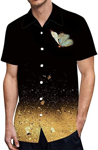 XXBR Мъжки Летни Мода Ежедневни Плажната Морска Дигитален 3D Печат Риза с Къс ръкав Тениска с плътно прилепнали Teess Men