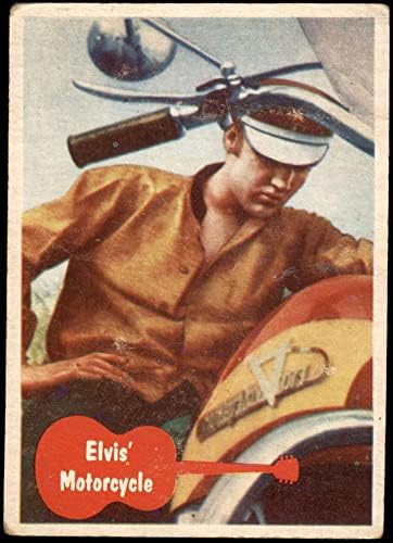 1956 г. Елвис Пресли 25 Мотоциклет Елвис (пощенска картичка) ДОБЪР