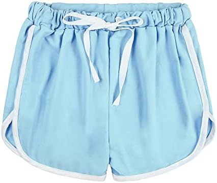 ZukoCert 5 Опаковки Спортни къси панталони за момичета с завязками, Панталони с Делфина за момичета, Сухи Шорти за бягане за момичета от 5 до 14 години