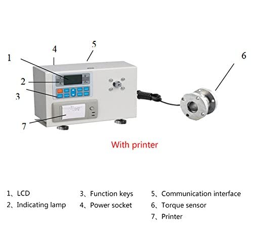 CNYST Цифров Измерител на Въртящия момент с Принтер, Цифров Дисплей Сензор за Усукване, с Външен Сензор за Измерване на въртящия