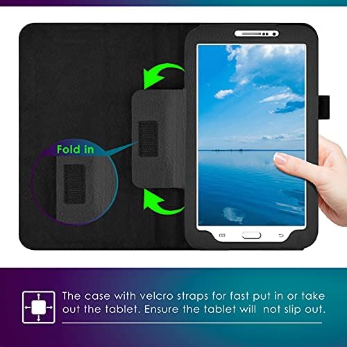 Тънък калъф DETUOSI за Samsung Galaxy Tab 3 7,0 2013 (SM-T210/T215/P3200), Ултра-Лек Сгъваем калъф-награда от изкуствена