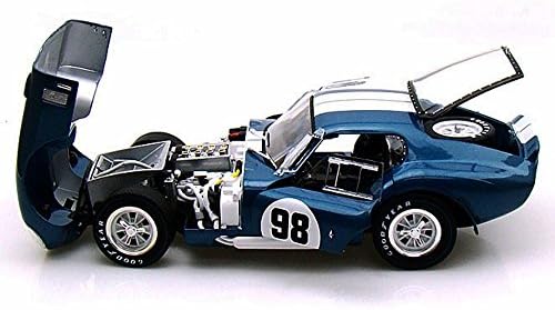 1965 Shelby Cobra Daytona Coupe #98, Синьо с бяла ивица - Shelby SC130 - Монолитен под налягане модел На автомобила в мащаб 1/18
