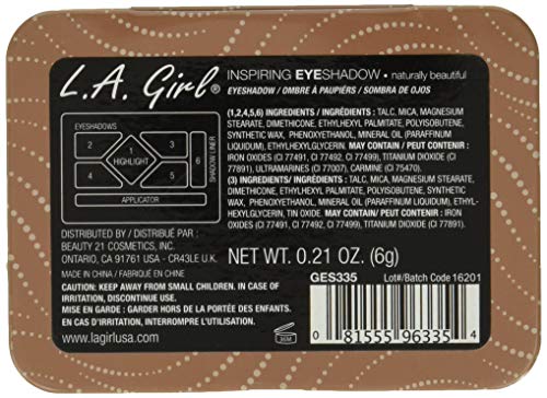 Вдъхновяваща палитра сенки за очи L. A. Момиче, Естествено Красива, 0,21 унция, GES335 (опаковка от 2 броя)