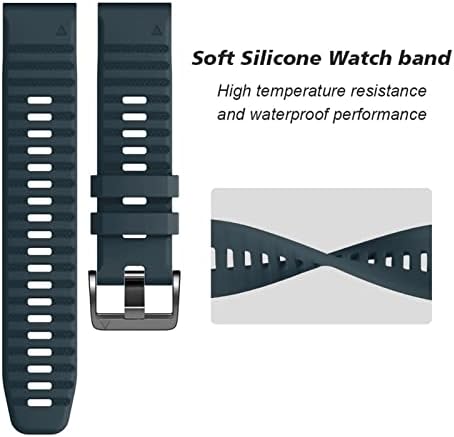 DAVNO Силикон Быстроразъемный Каишка за часовник Каишка за Garmin Fenix 7X 7 6X Pro Watch Easyfit Гривна 26-22 мм Каишка