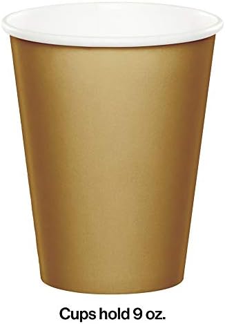 За еднократна употреба Хартиени Чаши Creative Converting Gold 8 бр, 3,75x3,125x3,125in