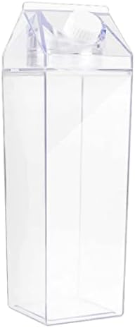 Бутилка за вода от Картонени опаковки мляко AEIOFU, Бутилка за Вода от Прозрачна Млечна Бутилка, 1000 ml Пластмасова