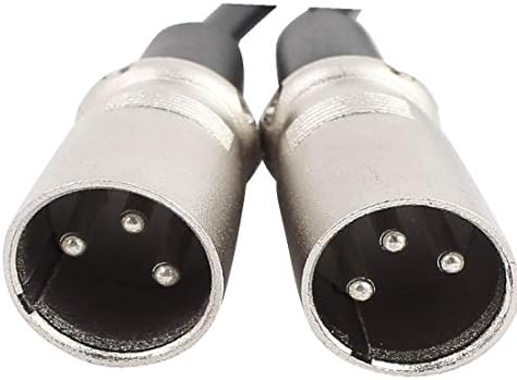 Нов Lon0167 RC-130 от 1 препоръчания женски до 2 надеждни ефективни мъжки Черен кабел XLR за микрофон посеребренным