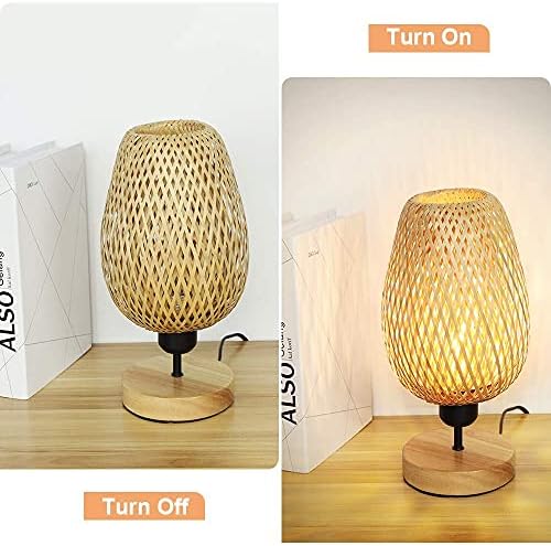 Малка Настолна лампа DINGLILIGHTING DLLT, Настолни лампи, Декоративни Реколта Дървена Настолна лампа с Абажуром, Тенис на