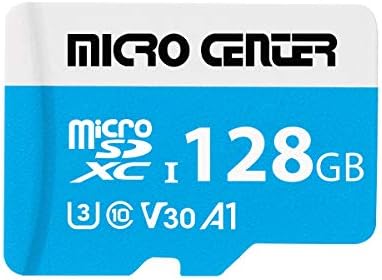 Карта microSDXC Micro Center Premium 128 GB Съвместими с Nintendo-Switch карта Micro SD Карта с флаш памет UHS-I C10 U3 V30 за видео 4K UHD А1 с адаптер (128 GB)