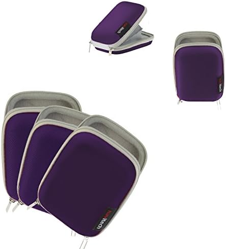 Твърд Защитен калъф за слушалки Navitech Purple, Съвместим със спортни слушалки Mladen