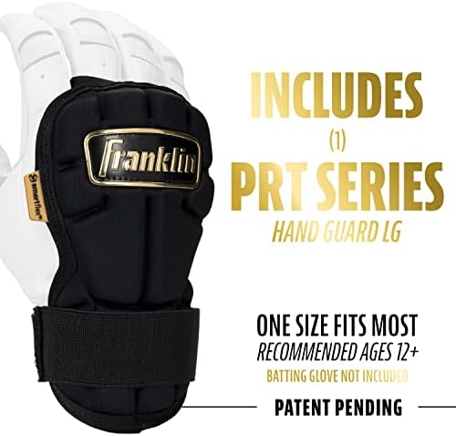 Бейзболна ръка Franklin Sports + Защита за китката - PRT LG Series Adult Hand + Защита за китката за отбивания - Защитна ръка,