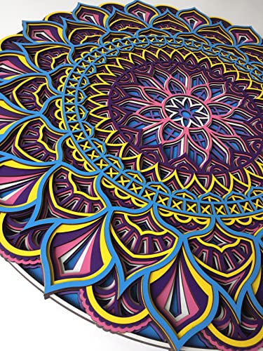 Многослойни Цветни Мандала - Монтиране на изкуството на Мандала, Стенно Изкуство Хол, Начало Декор на стени, монтаж