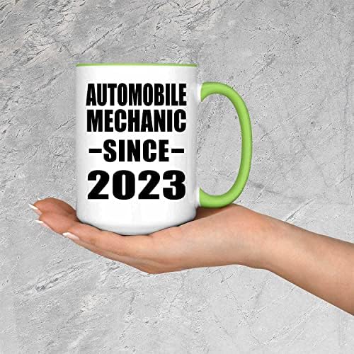 Дизайн За Механици От 2023 г., Кафеена Чаша с Акцент върху 15 грама, Зелена Керамична Чаша за Чай с дръжка, Подаръци за Рожден