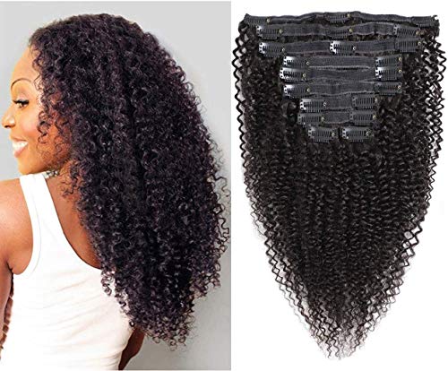 Slove Hair 3C 4A Афро Кудрявая Шнола за изграждане на африканските коса с Двойно Утком Дебели Големи Щипки за коса Къдрава маша 8 парчета 120 гр. 10 инча