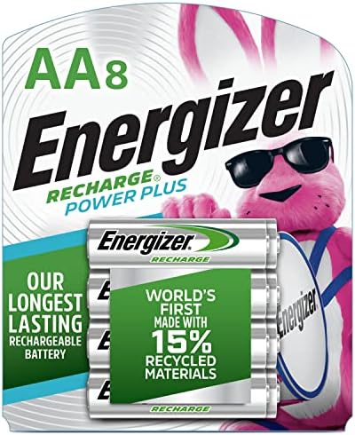 Акумулаторни батерии тип АА Energizer, Recharge Power Plus, двойна Предварително заредена батерия и комплекта акумулаторна батерии и зарядни устройства тип AA или AAA, включва 8 пр