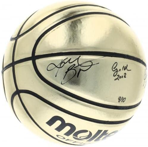 Кобе Брайънт 2008 и 2012 г. Златен Медал на Олимпийските Игри По Баскетбол с Автограф 9/10 Панини COA - Баскетболни