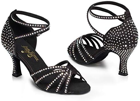 YKXLM/ Женски Професионални Обувки за Бални и Сватбени Танци С пайети, Обувки за практикуване на латиноамериканска Салса,