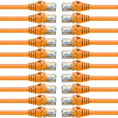GearIT 20-Опаковъчен Cat6 кабел, 1 Крак Ethernet кабел Cat 6, Гъвкава Мека раздела Без довършителни - Серия