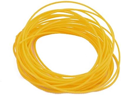 X-DREE 0,96 мм x 2,6 mm висока температура жълта тръба, устойчива на въздействието на PTFE, 5 метра 16,4 фута (Tubazione gialla