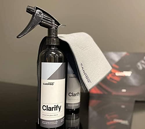 Препарат за миене на автомобилни стъкла CARPRO Clarify Streak Free Премахва масла, пръстови отпечатъци и прах - Безопасно за вътрешни и външни стъкла - 500 мл (17 мл)