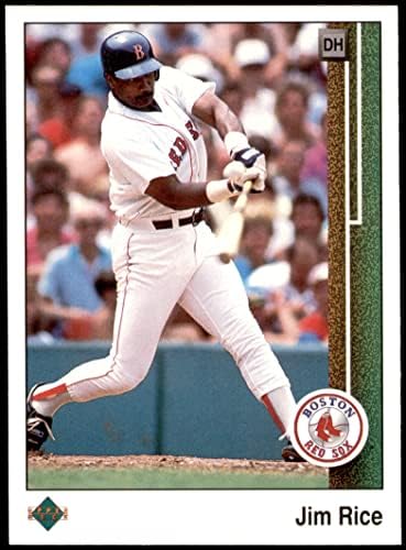1989 Горната палуба # 413 Джим Райс Бостън Ред Сокс (Бейзболна картичка) NM/ MT Red Sox