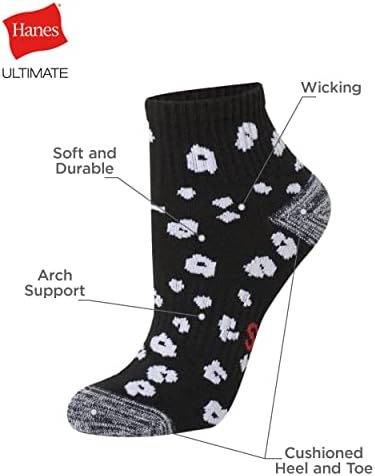 Дамски чорапи Hanes Originals Ultimate, Чорапи за екипажа, за глезените и без чорапи, 6 бр. в опаковка