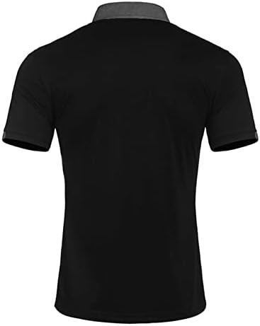 Мъжки Ризи Поло с Къс и Дълъг Ръкав, Основни Ежедневни Ризи Slim Fit С V-образно деколте Muscle Fit, Реколта Тениски,