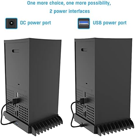 Вертикална охлаждаща поставка WYHFA, съвместима с Xbox Series X, за свързване на 3 пристанища на главината, поставете USB