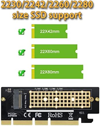 SWEETECH NVME PCIE SSD Конвертор 10 gbps NVME PCIE SSD Адаптер за слотове PCIE x4/x8/x16