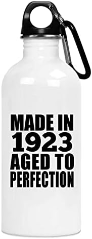 Designsify 100th Birthday Направи През 1923 Година, Апартаменти до Съвършенство, 20 грама Бутилка За Вода От Неръждаема Стомана,