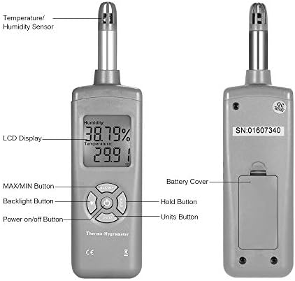 Уреди за измерване на температурата на орех Цифров Термометър, Влагомер Сензор за Влажност и температура Пирометр Psychrometer