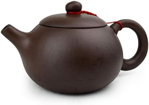 Чайник Китайски Исинский Глинено Xishi Pot 7oz /210cc Zisha ZiNi Gongfu cha за хлабав чай (тъмно кафяво)