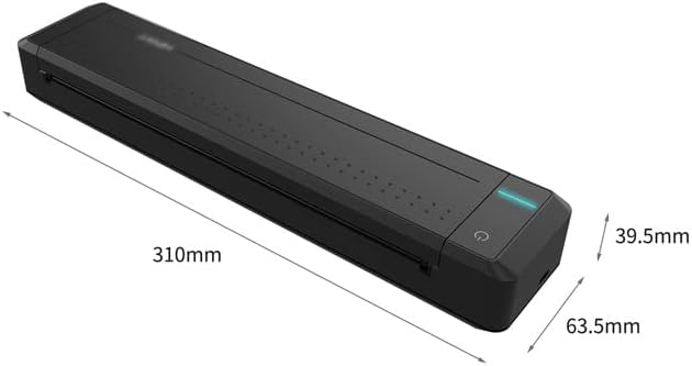 ZHUHW Преносим термопереносный принтер за да се свържете с мобилния си компютър за офиса и училището с рулоном панделки (Цвят:
