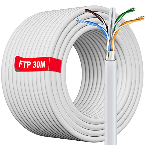 Ethernet кабел 100 МЕТРА Екраниран FTP кабел Rj-45 100 МЕТРА Ethernet Кабел За Външно и Вътрешно интернет-кабел,