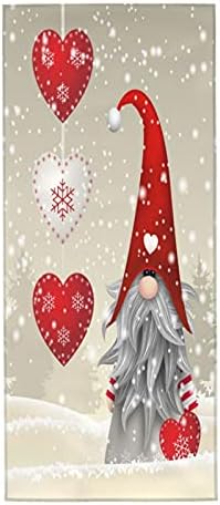 Зимният Коледен Гном Коледни Подаръци Елф Снежинки Меки Кърпи За Ръце, Кърпи за баня Декоративно Комбинирано за Йога