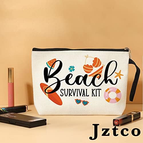 Jztco Плажен комплект за оцеляване, 2 броя, Косметичка за жени, Забавна Плажна Косметичка, Подаръци, Плажни Аксесоари,
