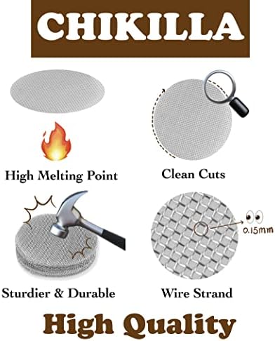Сита за тръби Chikilla, 50 БР Сита за тръби от неръждаема стомана с диаметър 3/4 инча (0,75) с метална предавателна кутия.