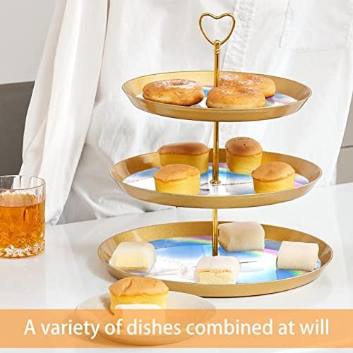 Поставка за торта TFCOCFT, определени за десертно маса, чиния за десерт с плодове, небесният модел под формата на еднорог