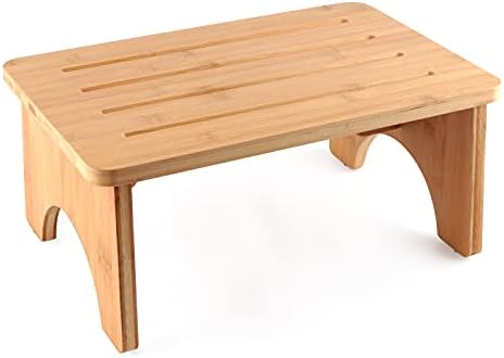 Табуретка-стремянка P & BEXC Бамбуков стол-стремянка за възрастни и деца, Преносим Нощни табуретка-стремянка от масивно дърво, тежи до 300 килограма, Устойчиви на хлъзг?